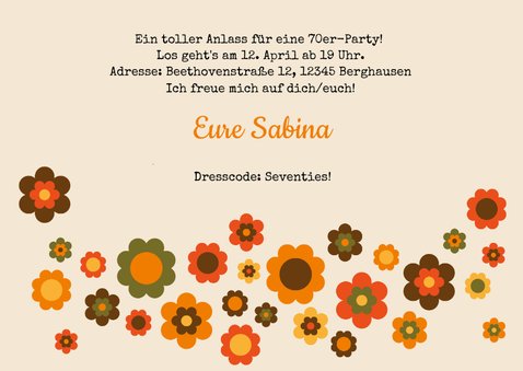 Partyeinladung Seventies Party 3