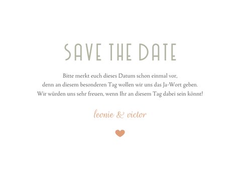 Save-the-Date-Karte Hochzeitsdatum moderne Klassik 3