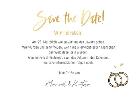 SavetheDateKarte Kalender lustiges Send a Smile