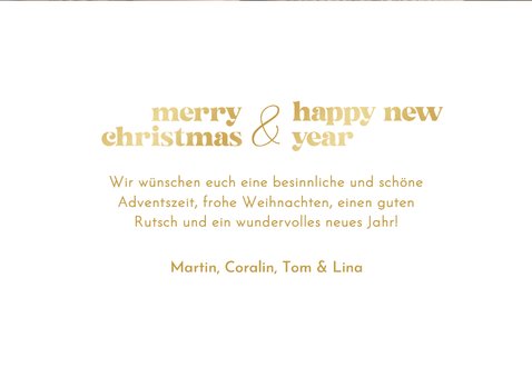 Schlichte Fotocollage weihnachtlich gold mit 4 Fotos 3