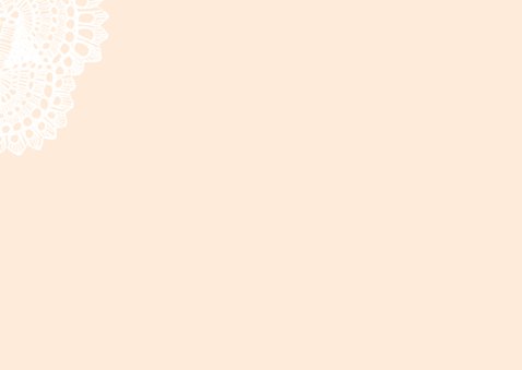 Spitze und Wimpel Hochzeitseinladung Rückseite