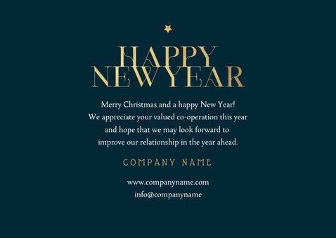 Stilvolle Neujahrskarte 'Happy New Year' 3