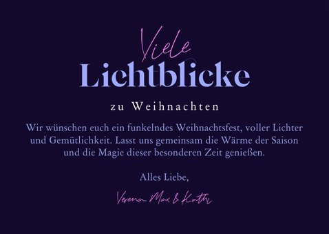 Stilvolle Weihnachtsgrüße 'Lichtblicke' 3