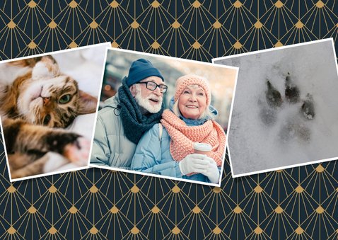 Stilvolle Weihnachtskarte mit 3 eigene Fotos 2