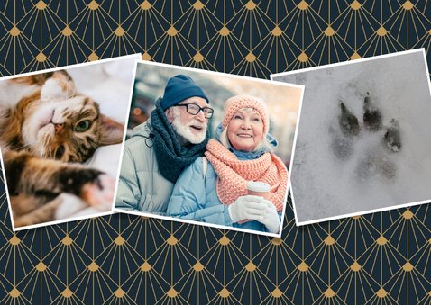 Stilvolle Weihnachtskarte mit 3 eigene Fotos  2