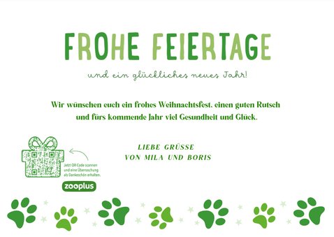 Tierische Weihnachtsgrußkarte 3
