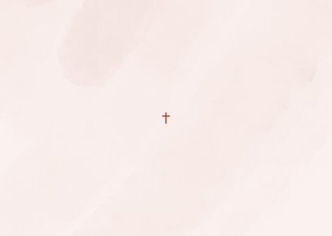 Trauerfeier Einladungskarte rosa Aquarell schlicht Rückseite