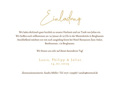 Traufe-Einladung Winterhochzeit Tannenzweige 3