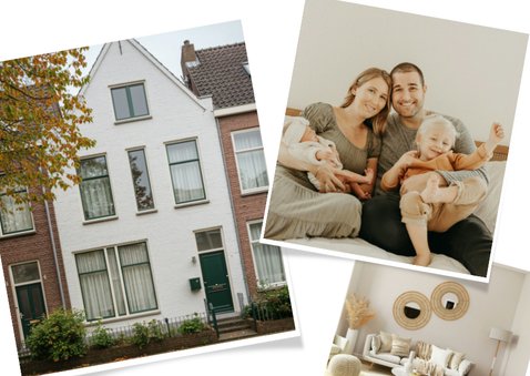 Umzugskarte Fotocollage Buchstaben HOME 2