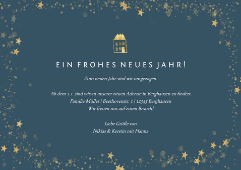 Umzugskarte neues Jahr, neue Adresse 3