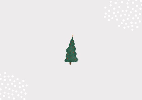 Umzugskarte zu Weihnachten mit Lastwagen & Weihnachtsbaum Rückseite