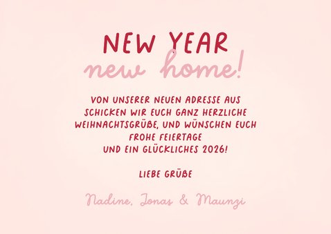 Umzugskarte zu Weihnachten mit Tannenbaum im Topf 3