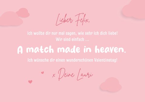 Valentinskarte 'A match made in heaven' 3