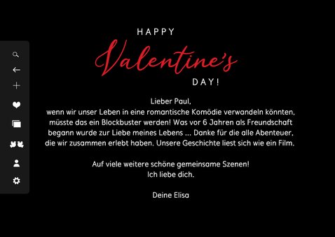 Valentinskarte eigene Fotos Streamingdienst Serie Film 3