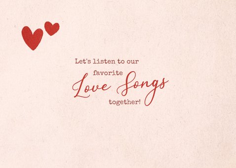 Valentinskarte Love Songs Kassette 2