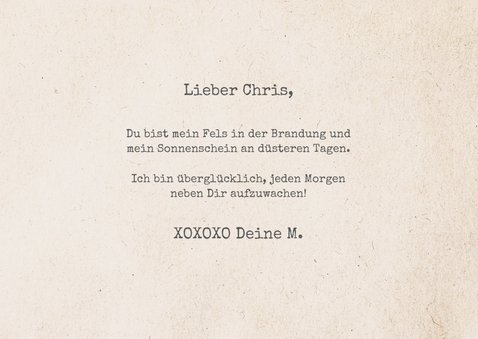 Valentinskarte XOXO Zeitung 3