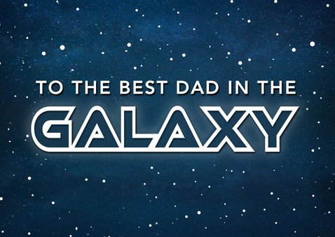 Vatertagskarte 'Best Dad of the Galaxy' 2