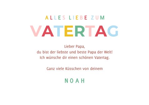 Vatertagskarte bunte Fotoreihe 3