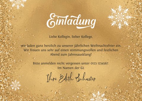 Weihnachtsfeier Firma Einladung mit Sektflaschen 3