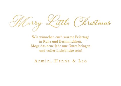 Weihnachtsgrüße Fotoreihe 'Merry Little Christmas' Gold 3