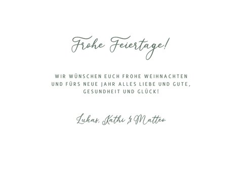 Weihnachtsgrußkarte Fotos 'Happy Holidays' 3