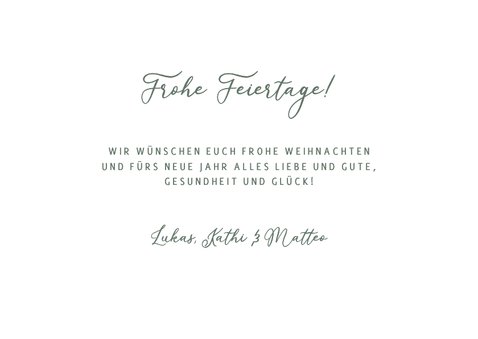Weihnachtsgrußkarte Fotos 'Happy Holidays' 3