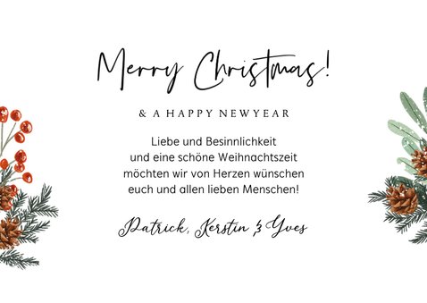 Weihnachtskarte botanisch Bilderreihe 3