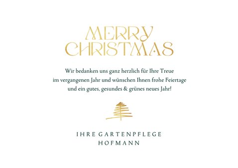 Weihnachtskarte Firma klassisch dunkelgrün 3