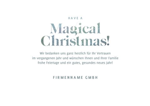 Weihnachtskarte Foto Firma 'Magical Christmas' 3