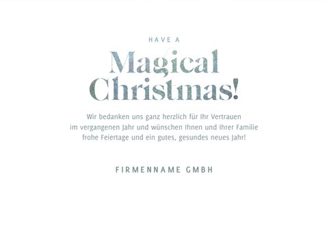 Weihnachtskarte Foto Firma 'Magical Christmas' 3