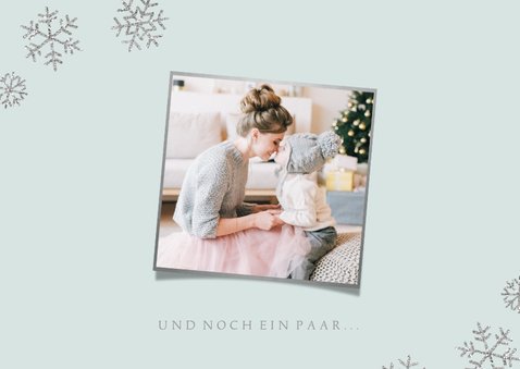 Weihnachtskarte Foto 'liebe Küsschen' blau 2