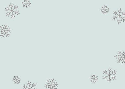 Weihnachtskarte Foto 'liebe Küsschen' blau Rückseite