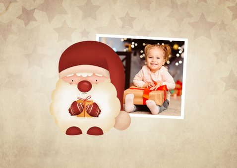 Weihnachtskarte Foto & kleiner Weihnachtsmann 2
