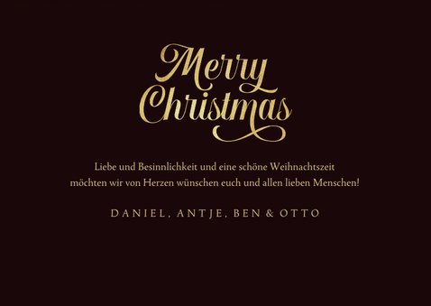 Weihnachtskarte Foto & 'Merry Christmas' Schreibschrift 3