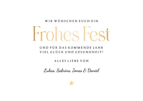 Weihnachtskarte Foto & schimmernde Weihnachtskugeln 3