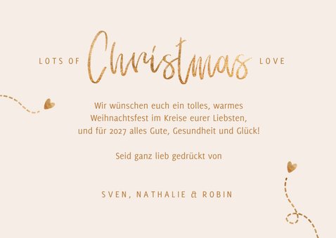 Weihnachtskarte Fotocollage Christmas love 3