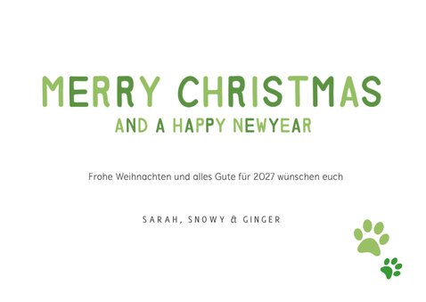 Weihnachtskarte Fotocollage mit Haustieren 3