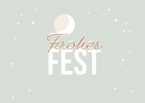 Weihnachtskarte Fotos, Mond & Rotkehlchen 2