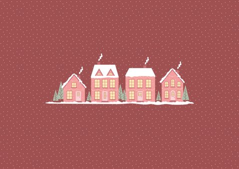 Weihnachtskarte Häuschen im Schnee 'Merry Christmas' 2