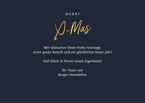 Weihnachtskarte Immobilienagentur mit Foto 3