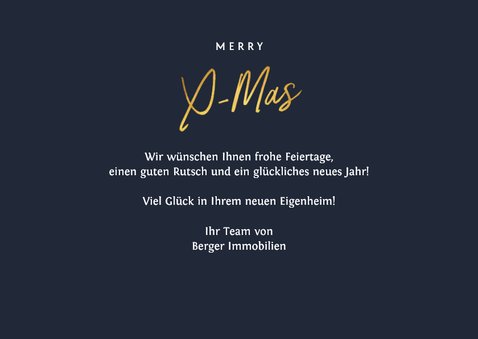 Weihnachtskarte Immobilienagentur mit Foto 3