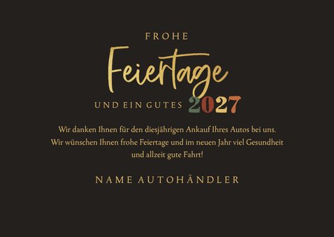 Weihnachtskarte Kunden Foto und Weihnachtskugeln 3