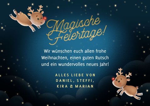 Weihnachtskarte 'Magische Weihnachten'  3