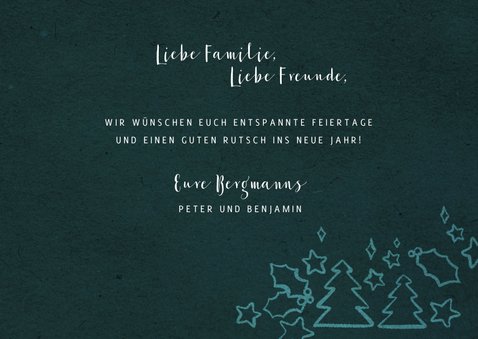 Weihnachtskarte mit Foto und Illustrationen 3