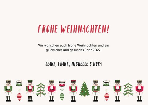 Weihnachtskarte mit Foto und Nussknacker Hintergrund 3