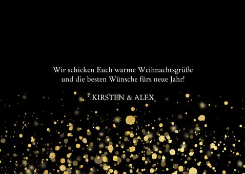 Weihnachtskarte mit Fotocollage und Tupfen in Goldlook 3