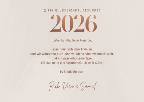 Weihnachtskarte moderne Fotocollage mit Jahreszahl 3