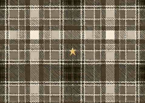 Weihnachtskarte Tartan-Look & Fotos Rückseite