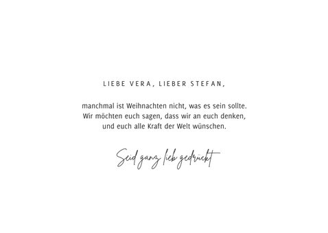 Weihnachtskarte Trost Herz aus Händen 3