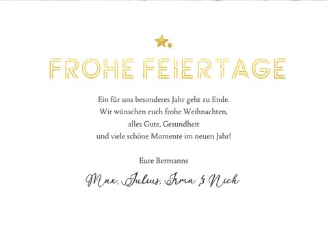 Weihnachtskarte 'Was für ein Jahr' Fotocollage 3
